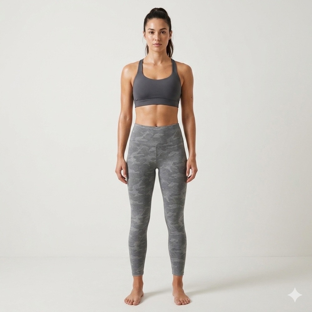 Vuori Women's Clean Elevation Leggings Grey Camo High Rise Size XS